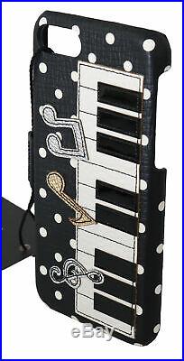 DOLCE & GABBANA Phone Case Cover Black Piano Keyboard Polka Dots iPhone 7 $450