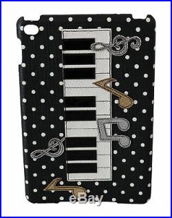 DOLCE & GABBANA Phone Case Cover Black Piano Polka Dot Logo Mini Tablet