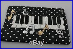 DOLCE & GABBANA Phone Case Cover Black Piano Polka Dot Logo Mini Tablet RRP $400