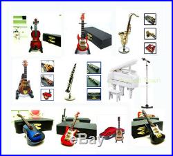 Dolls House Miniature Guitar Violin Piano Clarinet Sax Musical Instrument 112th