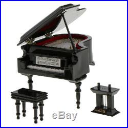 Dolls House Miniature Piano Stool Case Set Musical Instrument 1/12 Accessory