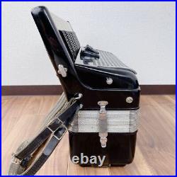 EXCELSIOR 302MM Accordion Black with leather soft case Tested Working from Japan