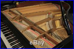 Essex EGP155 baby grand piano with a black case. Designed by Steinway