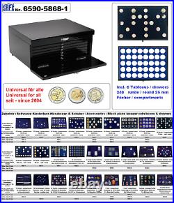 Euro-Course-Coin-Sets Cabinet-Case-Black-Piano 60x Sets Safe 6590-5861-1