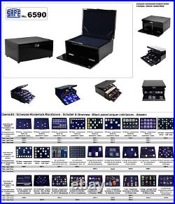 Euro-Course-Coin-Sets Cabinet-Case-Black-Piano 60x Sets Safe 6590-5861-1