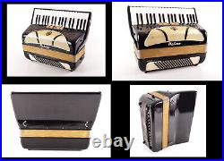 Excellent German Made Accordion Hohner Lucia III -96 bass, 8 sw. +Hard Case&Straps
