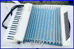 Excelsior 120/41 Button Piano Accordion Case Pearl Vintage Instrument ART DECO