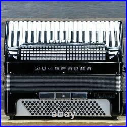 Excelsior 120-Bass 41-Key 6-Treble Switches Black Piano Accordion withCase #27012