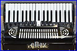 Excelsior Accordion 80-Bass 37-Key 7-Treble Switch Black Piano Accordion withCase