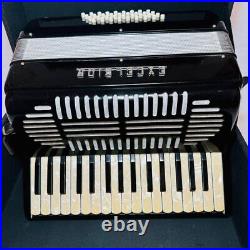 Excelsior NO. 536 Accordion Black with hard case Tested working made in Italy