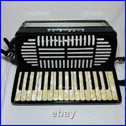 Excelsior NO. 536 Accordion Black with hard case Tested working made in Italy