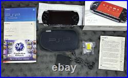 FULL SET BOXED Sony PSP 3000 Console (Piano Black) + Soft Case PERFECT