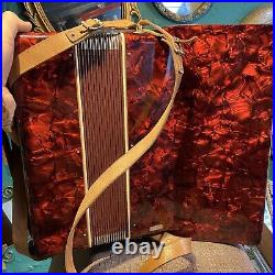 Fully Working VGC Piano Accordion 32 Bass German Worldmaster Post Laborem & Case