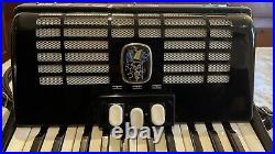 Galotta Piano Accordion 48 bass in black, excellent condition, + case & straps