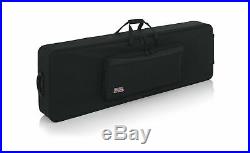 Gator Lightweight Rolling Keyboard Case 88 Note Electric Piano Padded Strap GK88
