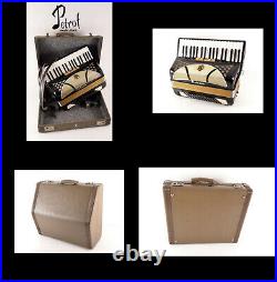 German Made Accordion Hohner Lucia III 96 bass, 8 r. +Original Case&Straps-MUSETTE