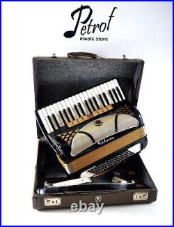 German Made Piano Accordion Hohner Lucia IV P 96 bass, 12 sw. +Case&Straps-Video