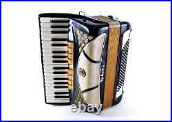 German Made Piano Accordion Hohner Lucia IV P 96 bass, 12 sw. +Case&Straps-Video