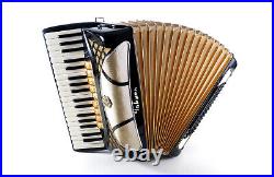 German Made Piano Accordion Hohner Lucia IV P 96 bass, 12 sw. +Case&Straps-Video