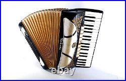 German Made Piano Accordion Hohner Lucia IV P 96 bass, 12 sw. +Case&Straps-Video