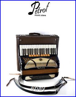 German Made Piano Accordion Hohner Lucia IV P 96 bass, 12 sw. +Case&Straps-Video