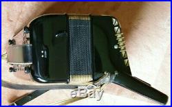 HOHNER Atlantic IV Deluxe piano accordion Black with a wrist switch and case