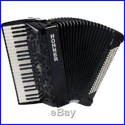 Hohner AMICA IV Series 120 Bass Chromatic Piano Accordion Black + Case, Straps