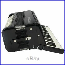 Hohner Amica IV Series 120 Bass Chromatic Piano Accordion Black with Case, Strap