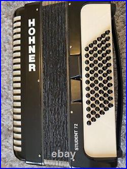 Hohner Student 72 Accordion (Black) With Strap And Case