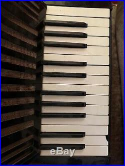 Hohner Student III 24 Bass Piano Accordion + Case Black/White Art Deco Design
