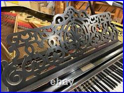 J. Becker Antique Grand Piano With Ornate Black Case C. 1890