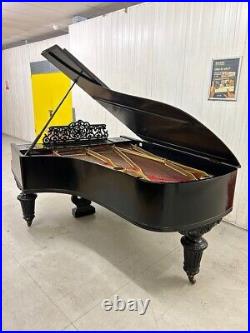 J. Becker Antique Grand Piano With Ornate Black Case C. 1890