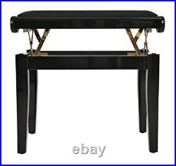 Juan Miguel piano bench deluxe black high gloss NV41