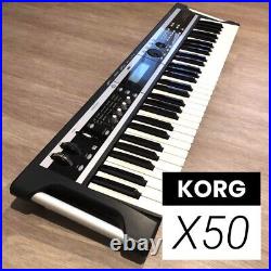 KORG X50 keyboard synthesizer 61 keys Electronic piano black with soft case