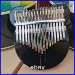 Kalimba 17 Key Thumb Piano Acrylic Black Gift for Music Lover with Case Cloth