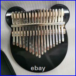 Kalimba 17 Key Thumb Piano Black Crystal Mbira Gift with Case Sticker Cloth