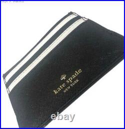 Kate Spade New York Jazz Things Up Piano Credit Card Case, Black/White