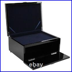 Lighthouse Quadrum Coin Cabinet Case Black Piano 90x 50mm Safe 6590-5846-1