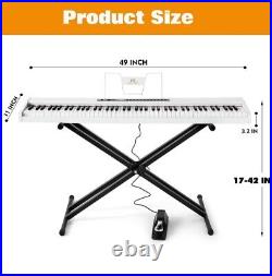 MU-STAR DIGITAL PIANO 88 Weighted Keys Stand Touch Sensitivity Bluetooth & Case