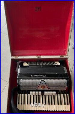 Marinucci 120 Bass Piano Accordion-Immaculate condition, black and ivory