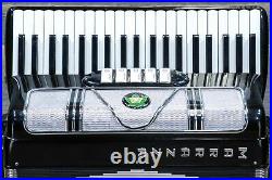 Marrazza Accordion 120-Bass 41-Key 5-Treble Switch Black Piano Accordion withCase