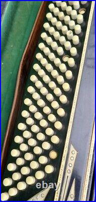 Mascagni Professional Accordion 41 Keys 120 Bass Registers + 1930s Sheet Music