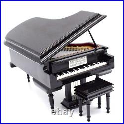 Mylifestyle Piano Music Box with Bench and Black Case Musical Boxes Gift for