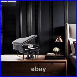 Mylifestyle Piano Music Box with Bench and Black Case Musical Boxes Gift for