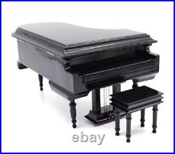 Mylifestyle Piano Music Box with Bench and Black Case Musical Boxes Gift for