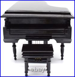 Mylifestyle Piano Music Box with Bench and Black Case Musical Boxes Gift for Chr