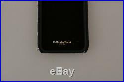 NEW $400 DOLCE & GABBANA Phone Case Black Leather Music Piano Applique iPhone7