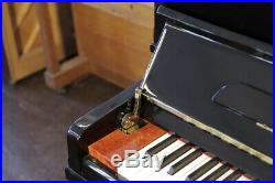 New Wilh Steinberg Model AT-K30 upright piano with a black case. 5 year warranty