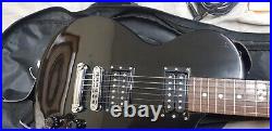 Oldfield Piano Black Six String Electric Guitar With Case, Strap & Stand