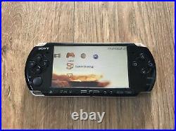 PSP-2003 2000 Console Bundle Piano Black Games Case Tested Working